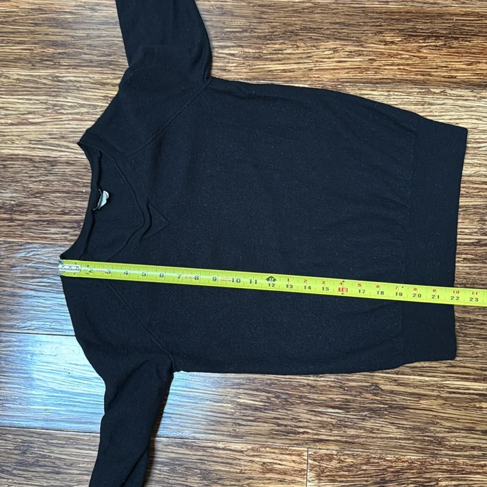 J. Crew black merino wool scoop neck long sleeve sweater size large